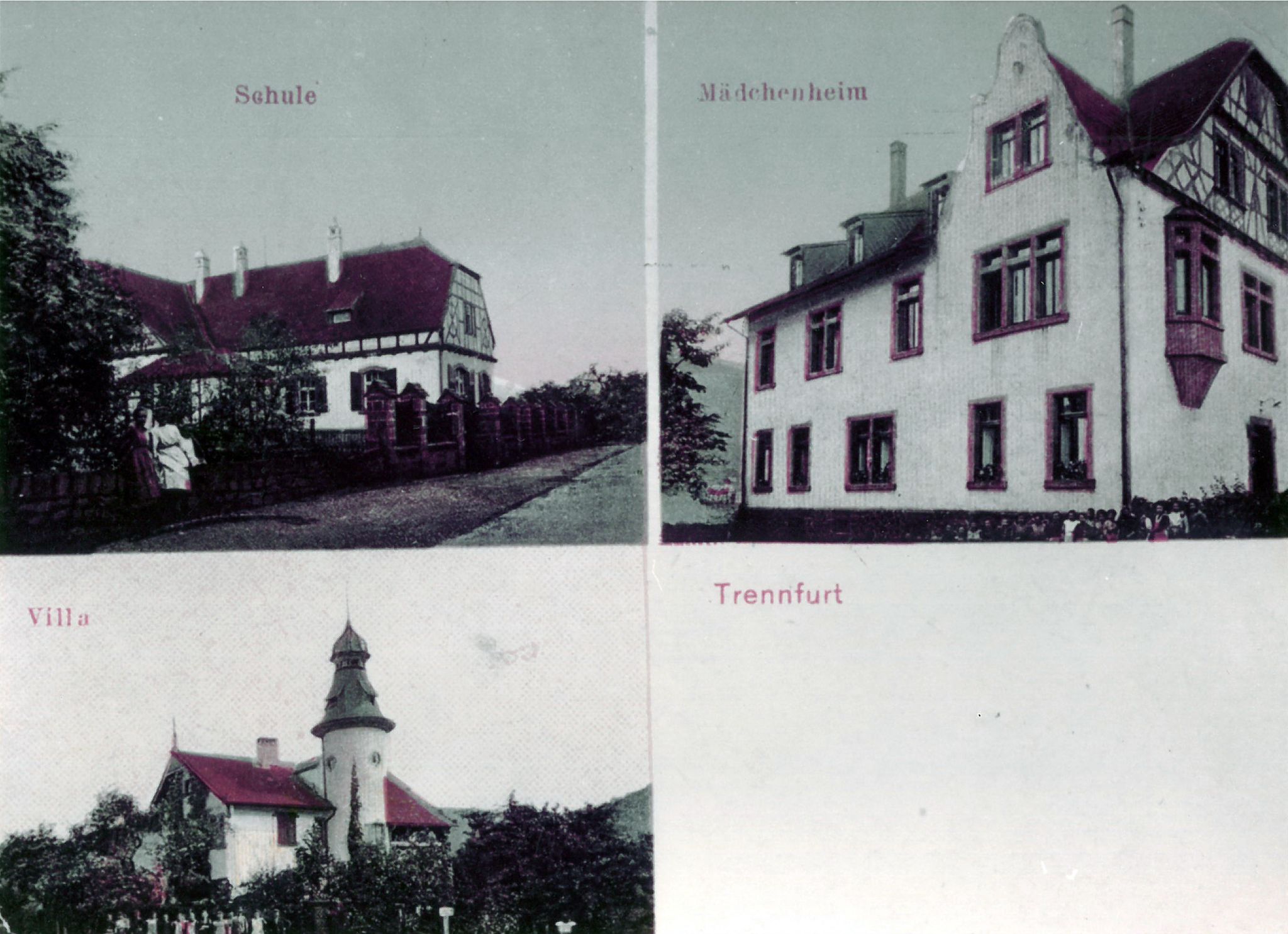 Mehrbild-Ansichtskarte um 1912