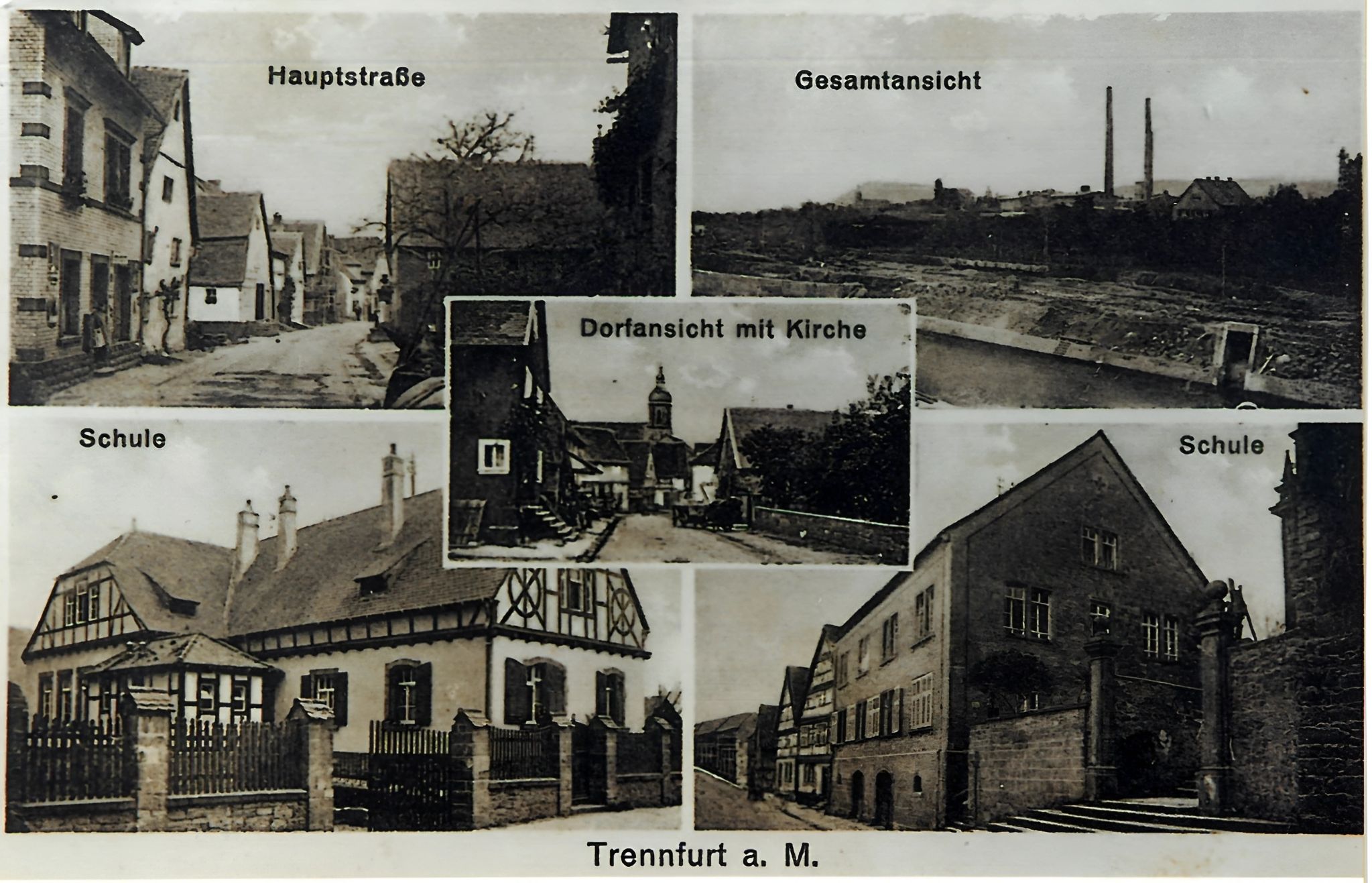 Mehrbild-Ansichtskarte um 1927