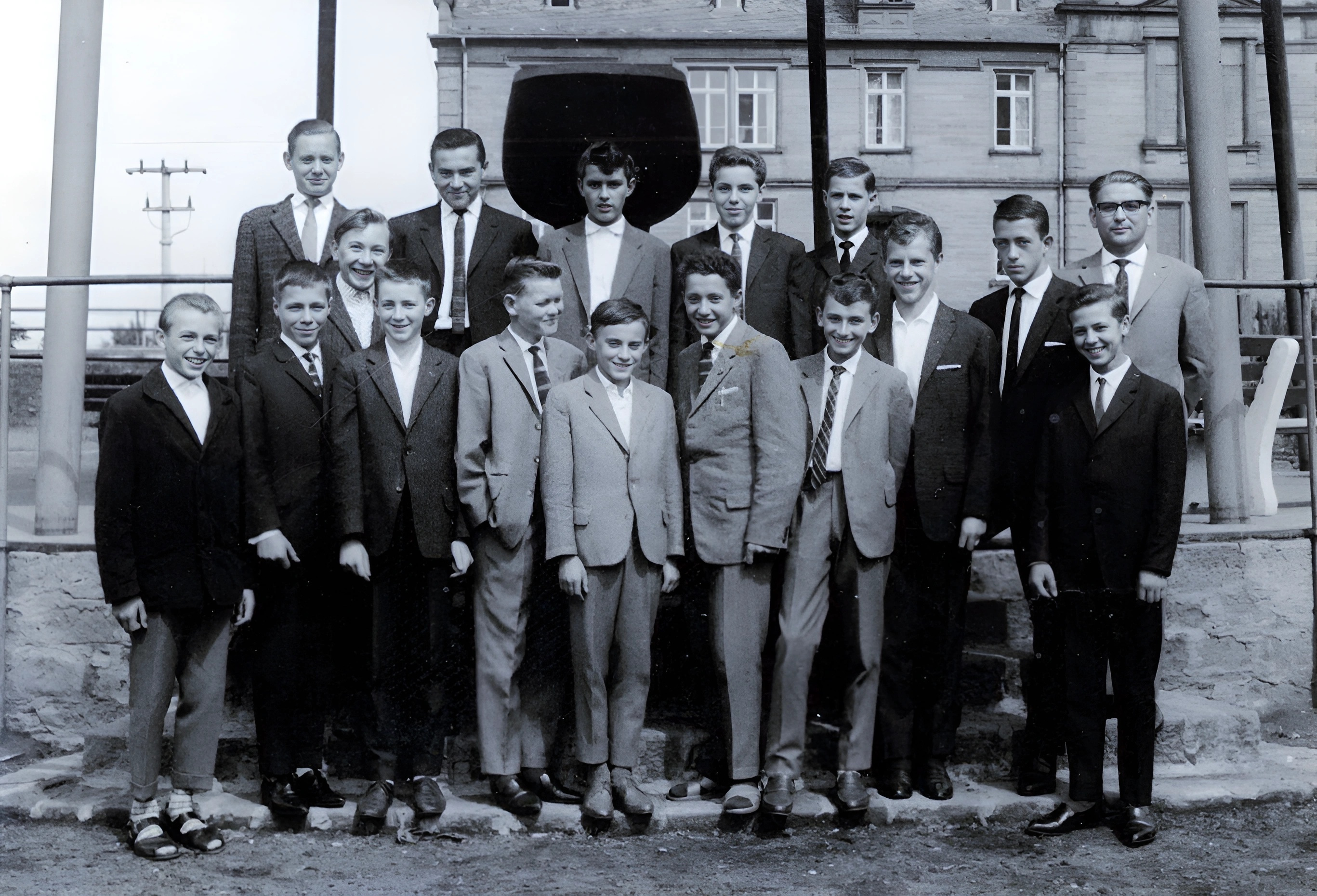 Gruppenfoto 1962. Schulentlassung der Jahrgänge 1947/1948