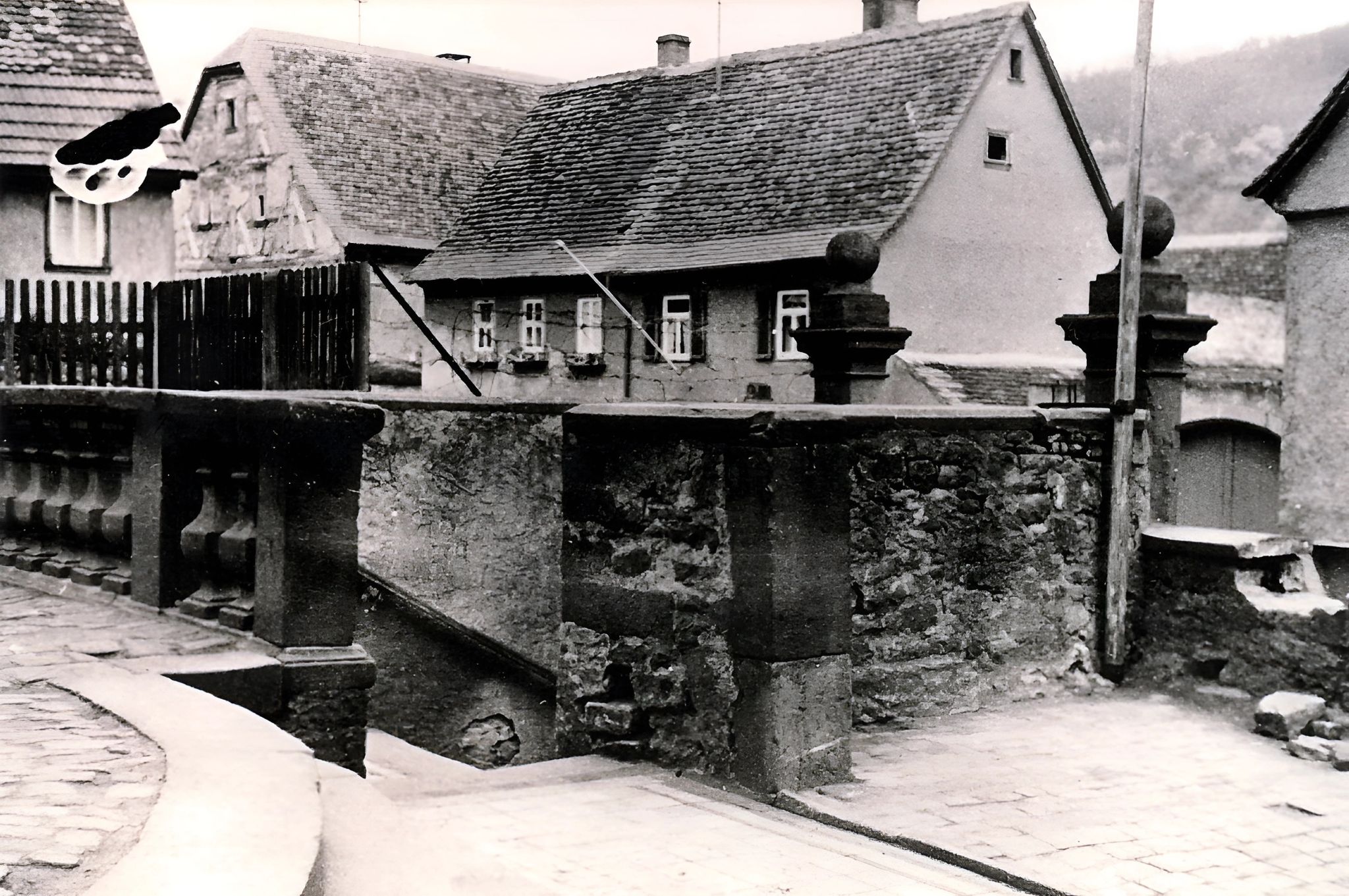 Verbreiterung des Treppenaufgangs zur Pfarrkirche St. Maria Magdalena 1951