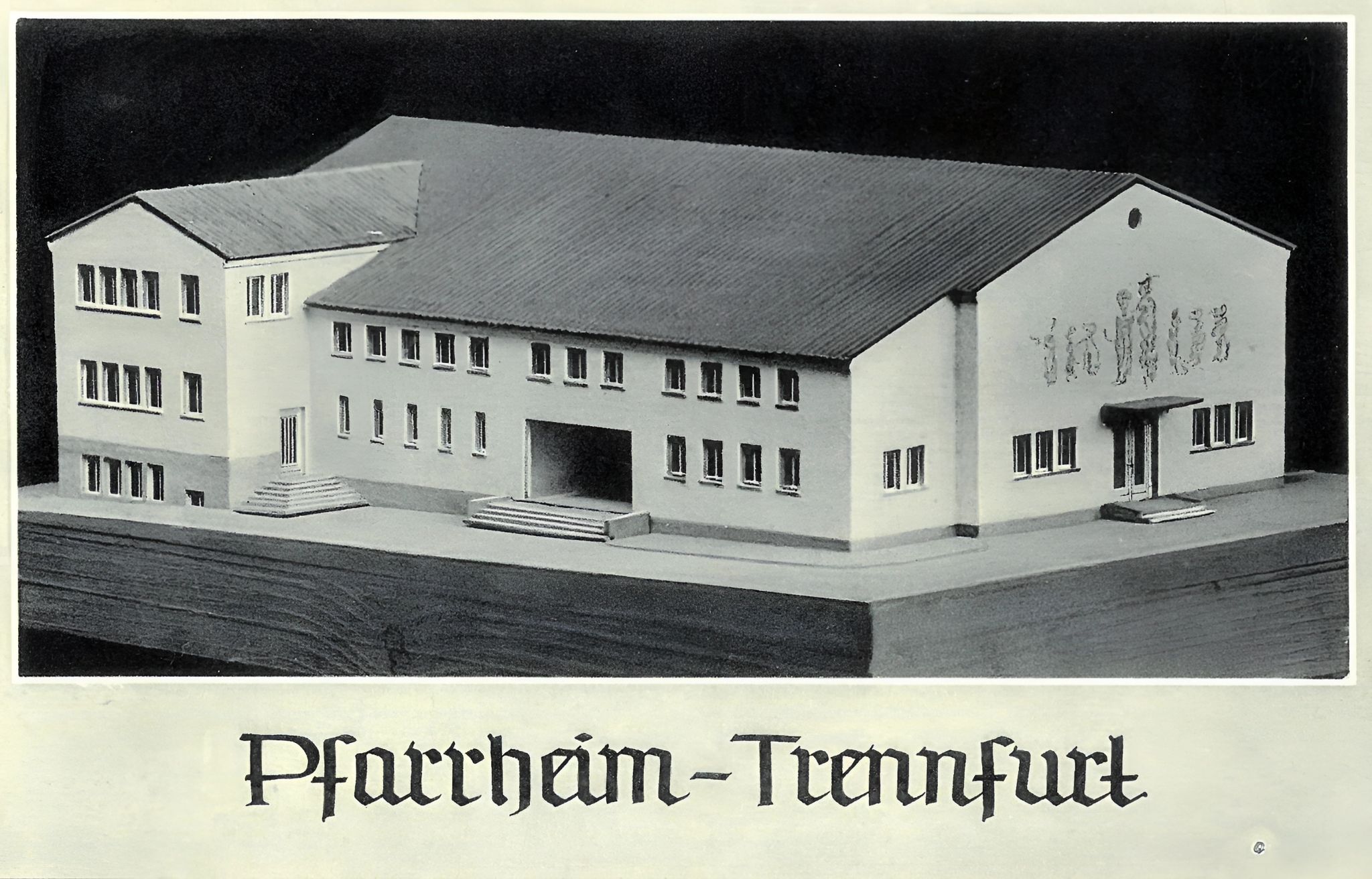 Ansichtskarte des neuen Pfarrheims