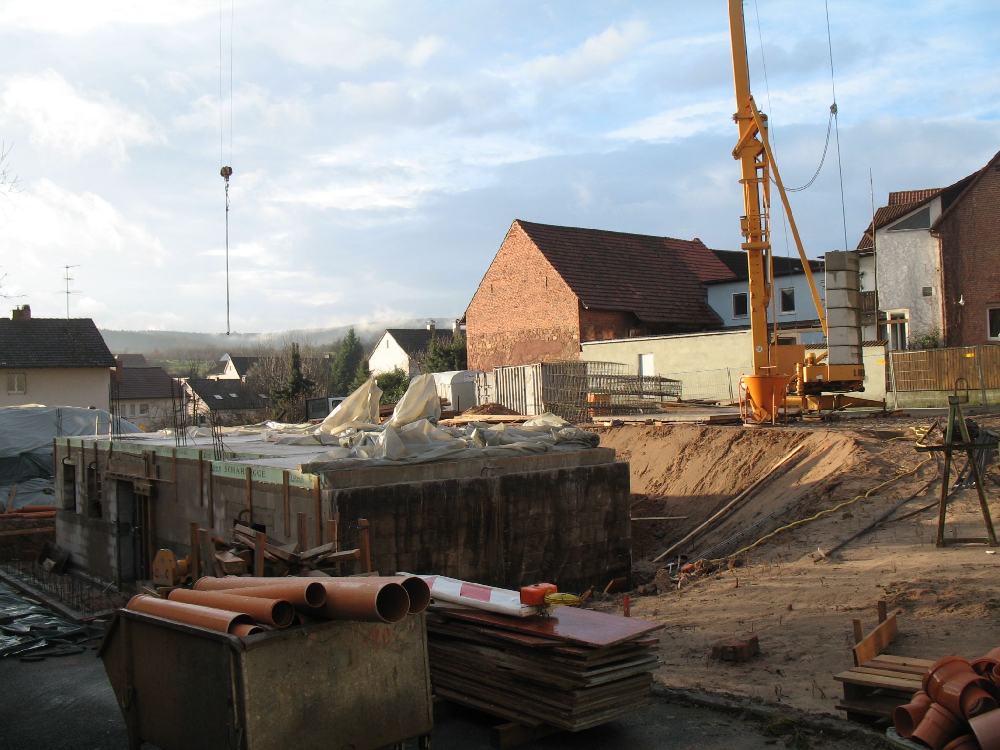 Bau des neuen Pfarrheims