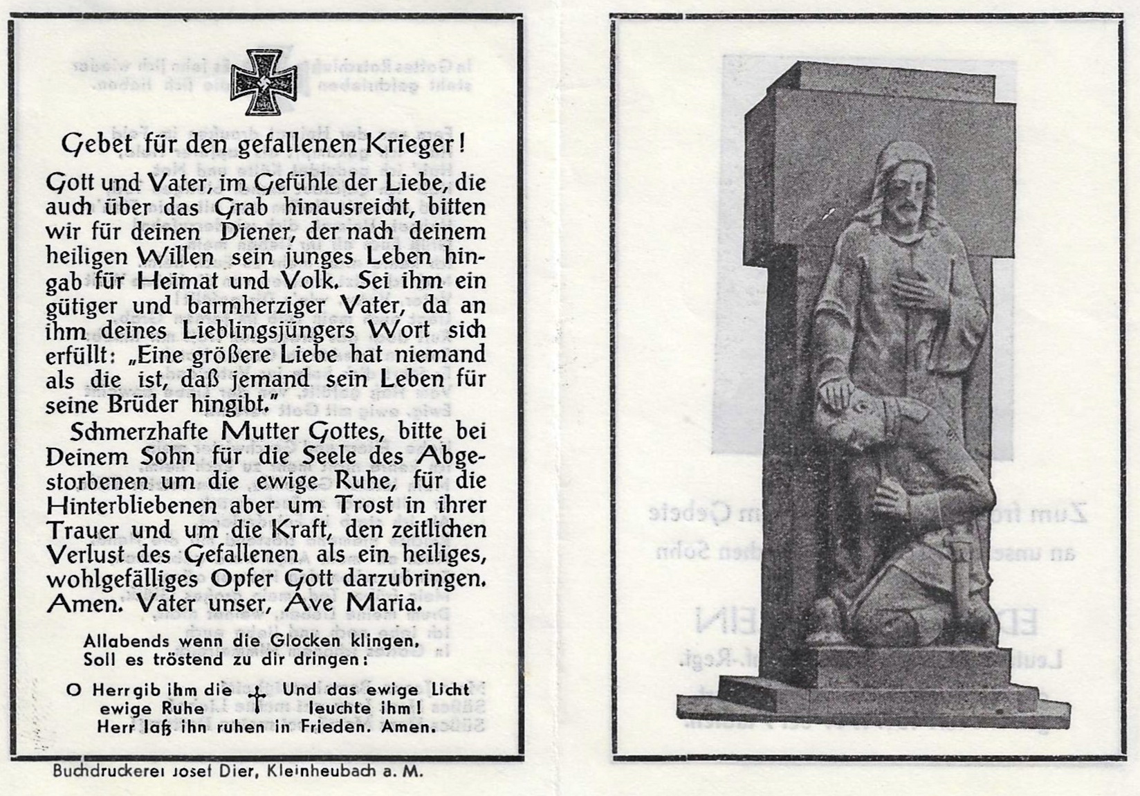 Gebet für die Gefallenen