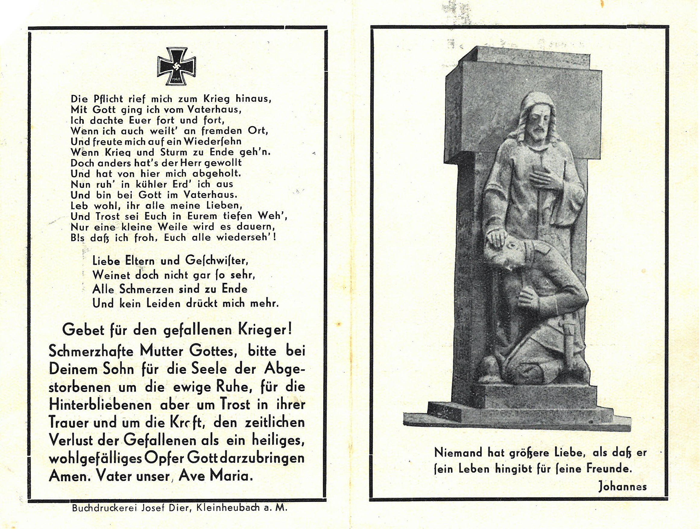 Gebet für die Gefallenen