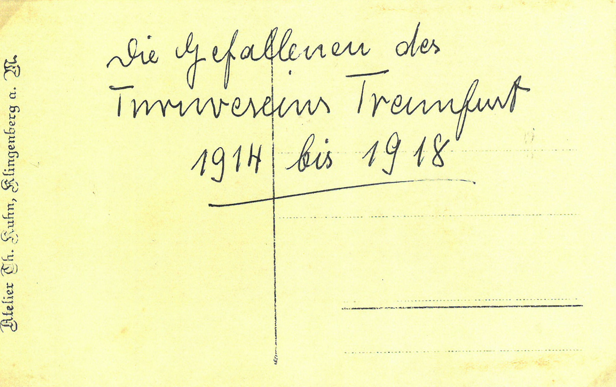 Ansichtskarte mit gefallenen Soldaten 1914-1918