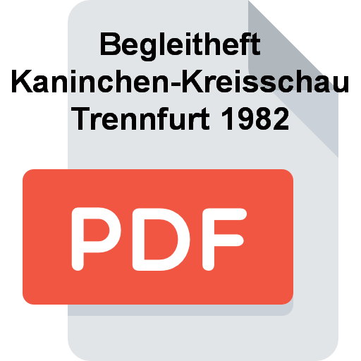 Z Begleitheft Kaninchen Kreisschau Trennfurt 1982