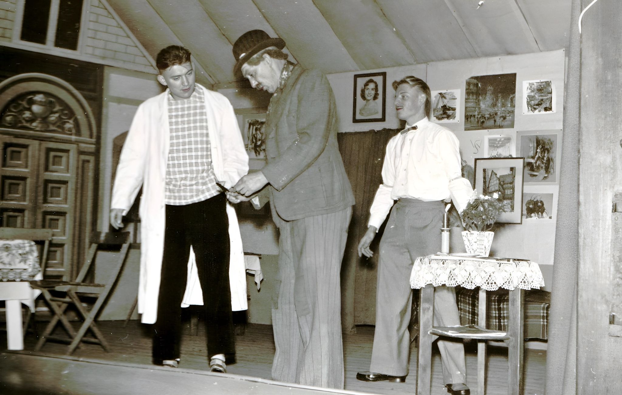 Trennfurter Volksbühne in der alten Turnhalle in den 1950er Jahren