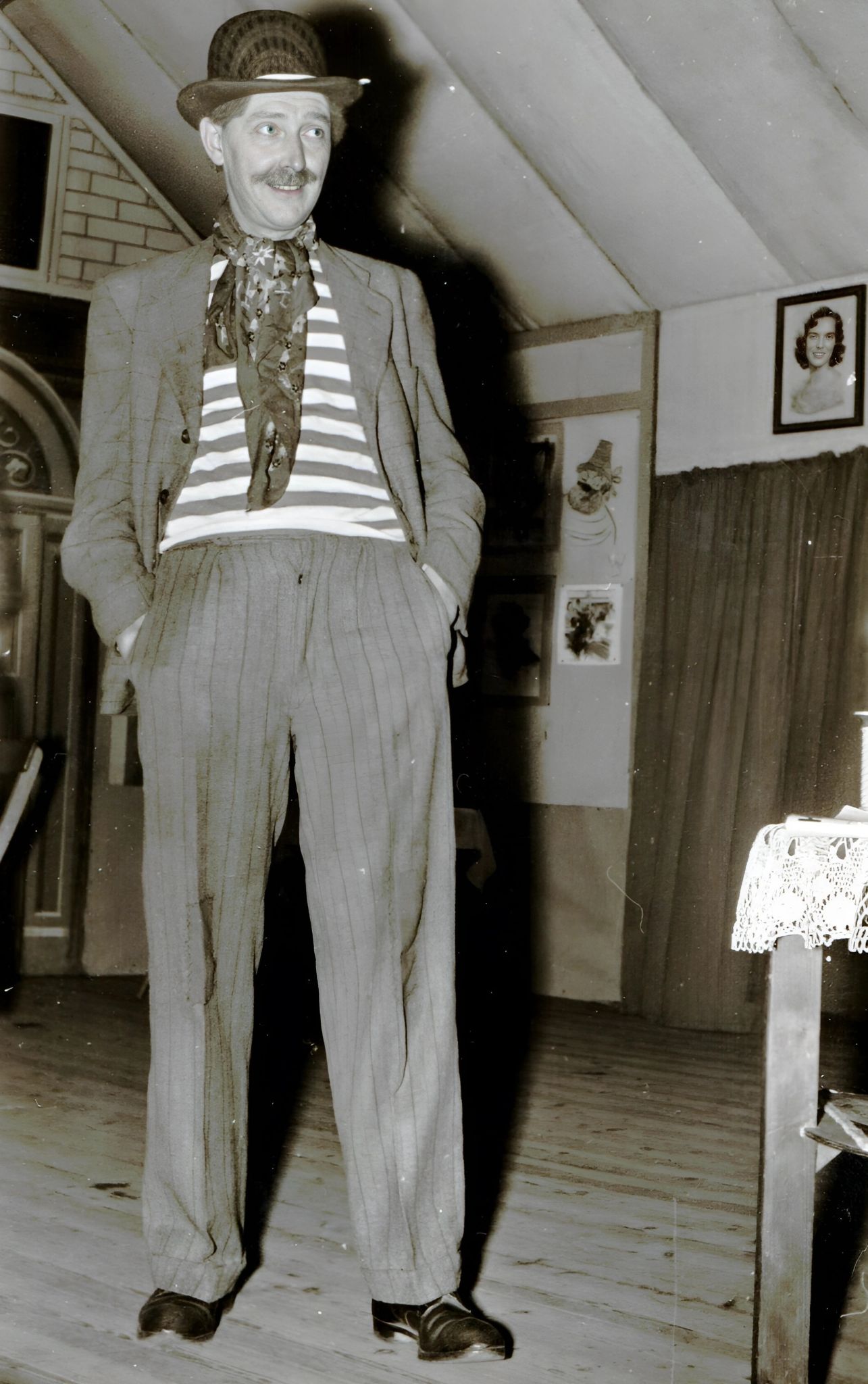 Trennfurter Volksbühne in der alten Turnhalle in den 1950er Jahren