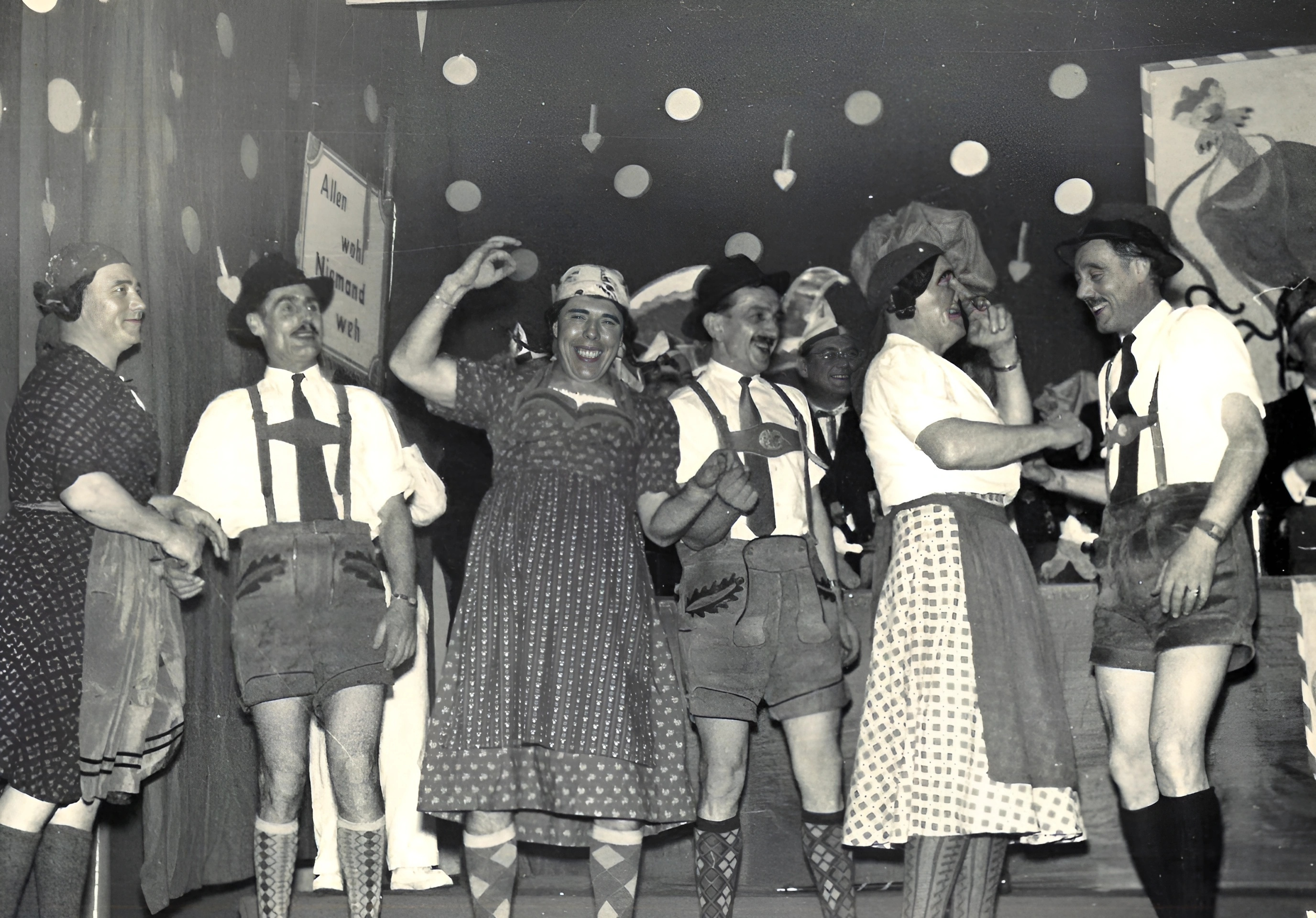 TTC Fasching in der alten TV-Turnhalle in den 1960er Jahren